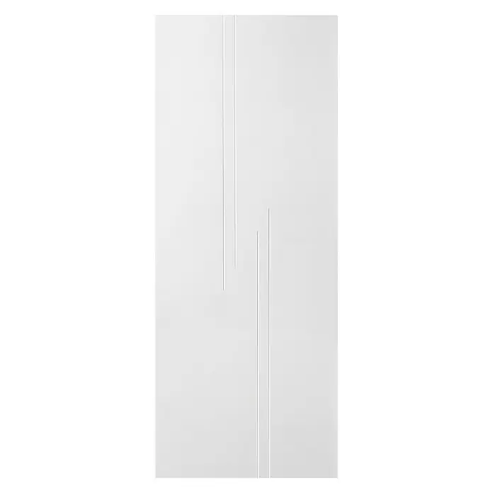 Puerta corredera de madera Dresde - 72,5 x 203 cm, Blanco, Macizo - Vista frontal
