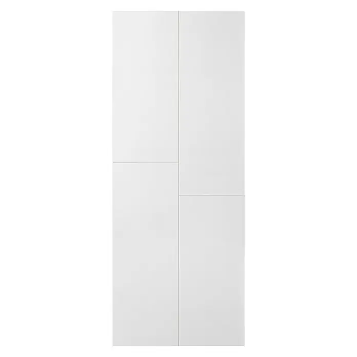 Puerta corredera de madera Frankfurt - 72,5 x 203 cm, Blanco, Macizo - Vista frontal
