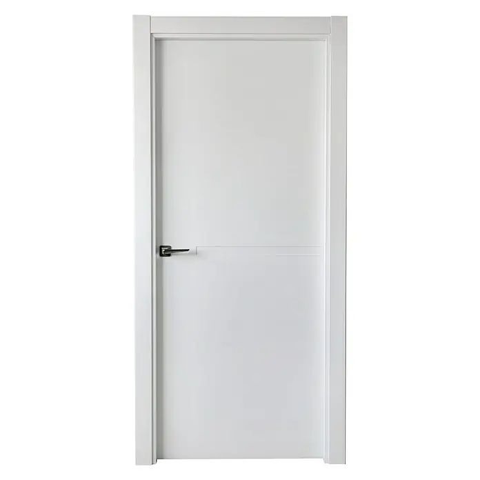 Puerta interior Mainz 90 - 72,5 x 203 cm, Izquierda, Blanco lacado, Macizo - Vista frontal