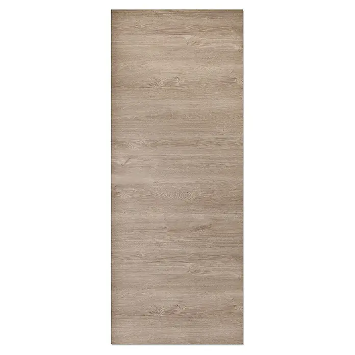 Puerta corredera de madera Nagano - 62,5 x 203 cm, Roble claro, Macizo, Sin tirador - Vista frontal
