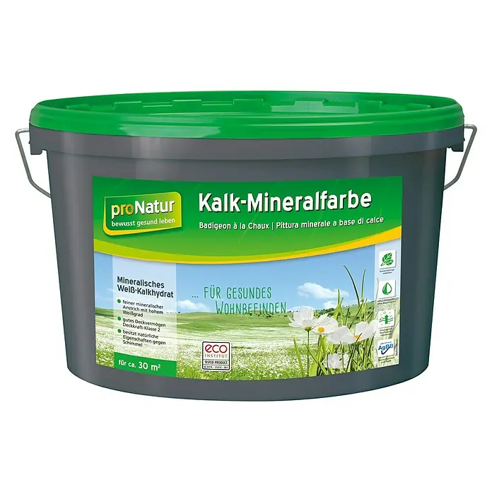 Baufan Pronatur Mineralfarbe - Weiß, Matt, 5 l, Konservierungsmittelfrei - Vorderansicht