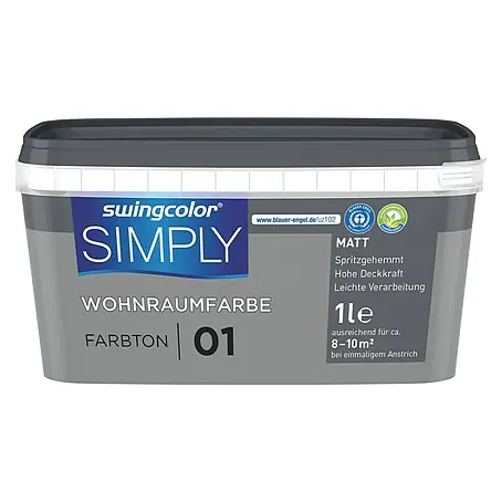 swingcolor  Wandfarbe SIMPLY Grau