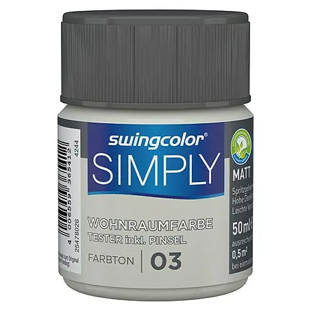 swingcolor  Wandfarbe SIMPLY Tester
