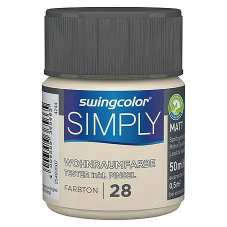 swingcolor  Wandfarbe SIMPLY Tester