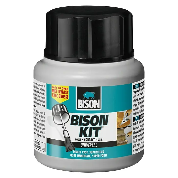 Bison Kit Krachtige contactlijm met kwast - 125 ml - Inhoud: 125 ml - Vooraanzicht