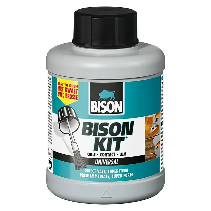 Bison Kit Krachtige contactlijm met kwast - 400 ml - Inhoud: 400 ml - Vooraanzicht