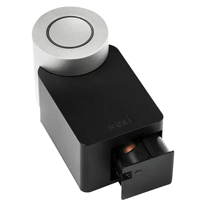 Nuki Cerradura electrónica Smart Lock 2.0 - L x An x Al: 6,2 x 6 x 11 cm, Bluetooth, Negro - Vista angular