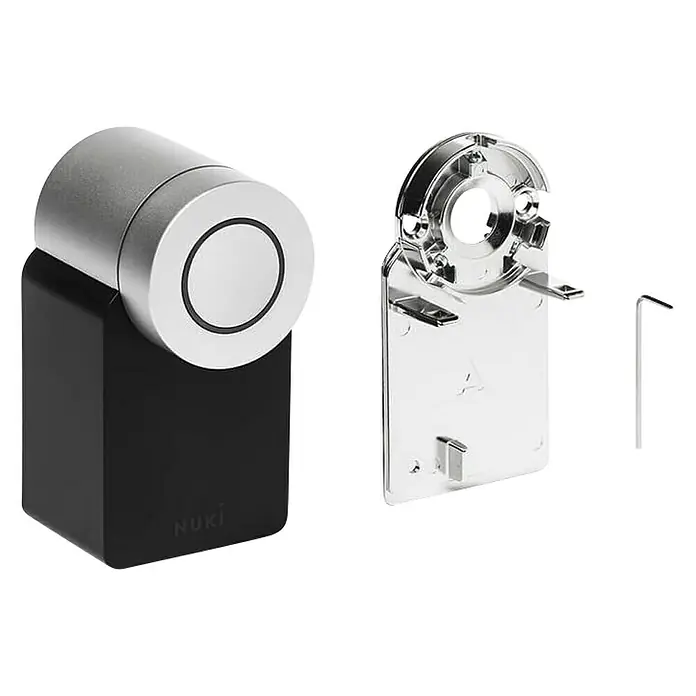 Nuki Cerradura electrónica Smart Lock 2.0 - L x An x Al: 6,2 x 6 x 11 cm, Bluetooth, Negro - Vista angular