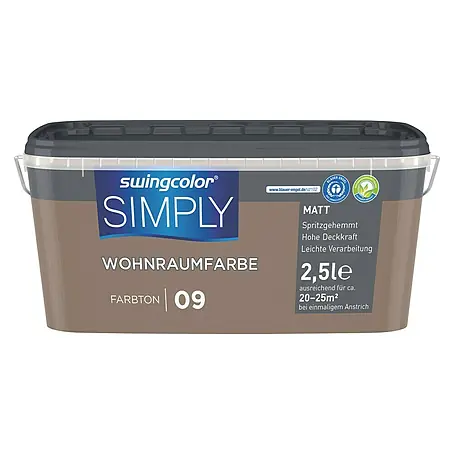 swingcolor  Wandfarbe SIMPLY Braun