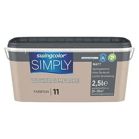 swingcolor  Wandfarbe SIMPLY Braun