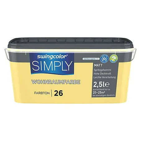 swingcolor  Wandfarbe SIMPLY Gelb