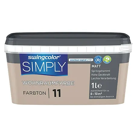 swingcolor  Wandfarbe SIMPLY Braun