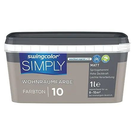 swingcolor  Wandfarbe SIMPLY Braun