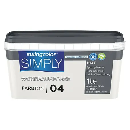 swingcolor  Wandfarbe SIMPLY Grau