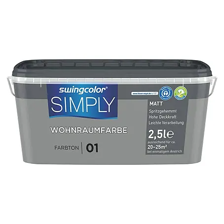 swingcolor  Wandfarbe SIMPLY Grau