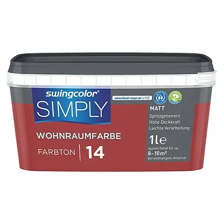 swingcolor  Wandfarbe SIMPLY Rot