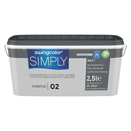 swingcolor  Wandfarbe SIMPLY Grau