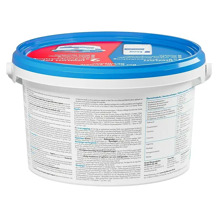 Knauf Fugenspachtel Uniflott Finish - 4 kg, Gebrauchsfertig - Rückansicht