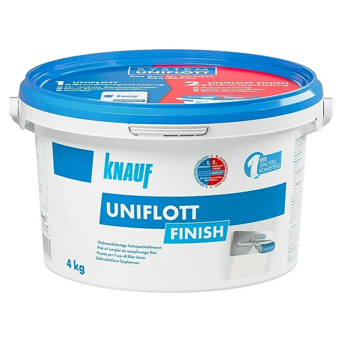 Knauf Fugenspachtel Uniflott Finish - 4 kg, Gebrauchsfertig - Vorderansicht