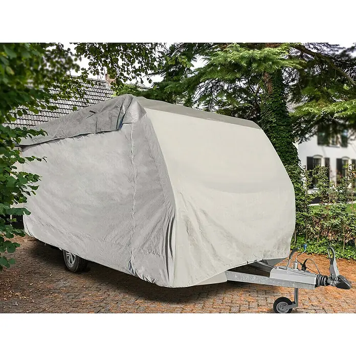 Calima Wohnwagen-Abdeckplane - L x B x H: 550 x 250 x 220 cm, Atmungsaktiv - Stimmungsaufnahme