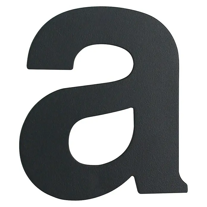 Hausnummer - B x H: 8,4 x 9,5 cm, Stahl, Motiv: a - Draufsicht