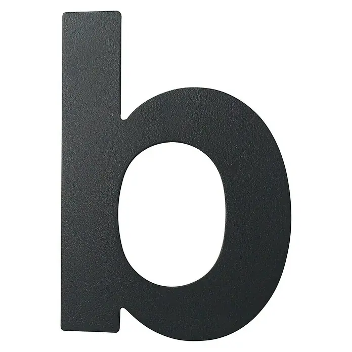 Hausnummer - B x H: 10 x 14 cm, Stahl, Motiv: b - Draufsicht