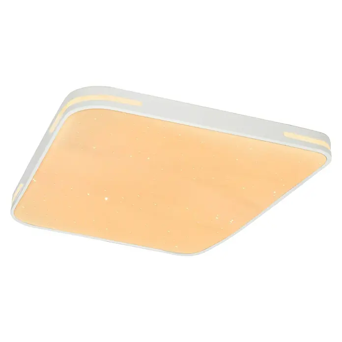 Lavida LED-Deckenleuchte Optimum Square Spark - 55 W, L x B x H: 52 x 52 x 6,2 cm, Weiß - Ansicht von unten