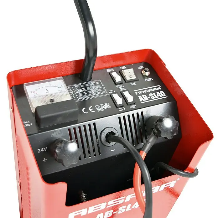 Absaar Acculader Prof. AB-SL40 40-250A 12/24V - Uitgangsspanning: 12 V/24 V, Laadstroom: 40 A, Geschikt voor: loodaccu’s en AGM-accu’s - Close-up