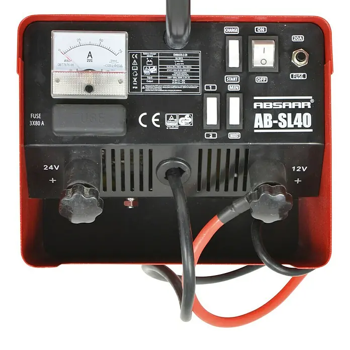 Absaar Acculader Prof. AB-SL40 40-250A 12/24V - Uitgangsspanning: 12 V/24 V, Laadstroom: 40 A, Geschikt voor: loodaccu’s en AGM-accu’s - Vooraanzicht