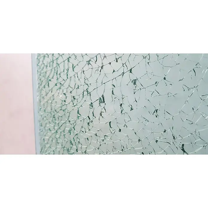 Camargue Duschwand Crash-Glas - 120 x 200 cm, Beschichtet, Stärke: 12,5 mm, Grün - Detailaufnahme