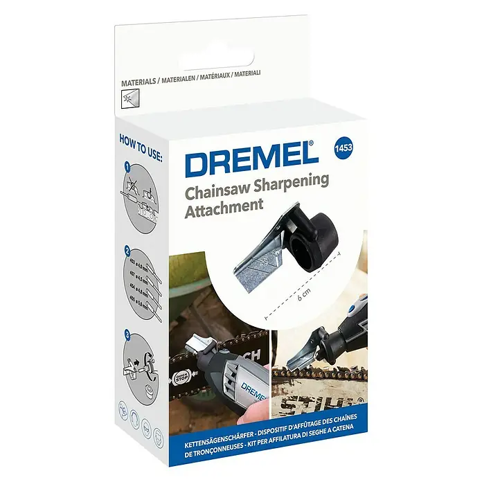Dremel Kettingzaag-slijphulpstuk 1453 - 9 -delig, Passend bij: Dremel multitools (behalve 4200) - Diagonaal zicht