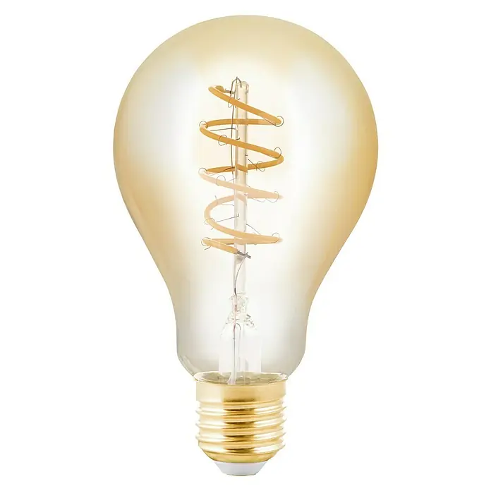 Eglo Ledlamp Amber Ø 7,5 cm - E27 - 4W - Warm wit - Dimbaar - E27, 4 W, A75, 245 lm - Vooraanzicht