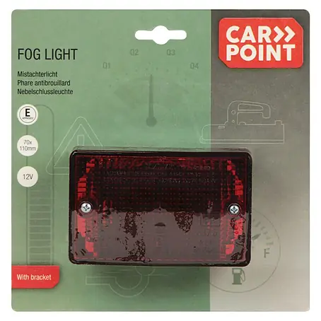 Carpoint  Achter- en mistachterlicht met beugel 80x120mm 12V e2-173
