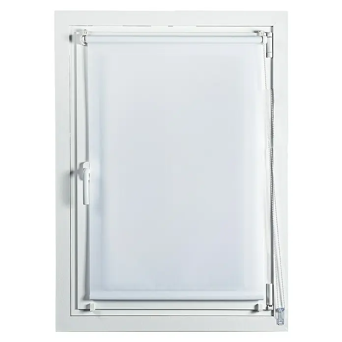 Estor enrollable Clip&Fix - An x Al: 75 x 180 cm, Blanco nieve - Vista frontal