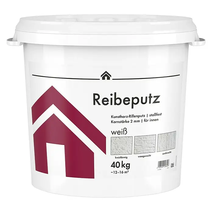 Reibeputz - Weiß, 40 kg, Korngröße: 2 mm - Vorderansicht