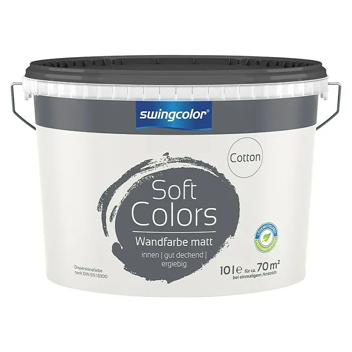 swingcolor Soft Colors Wandfarbe - Cotton, 10 l, Matt - Vorderansicht