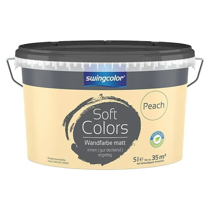 swingcolor Soft Colors Wandfarbe - Peach, 5 l, Matt - Vorderansicht
