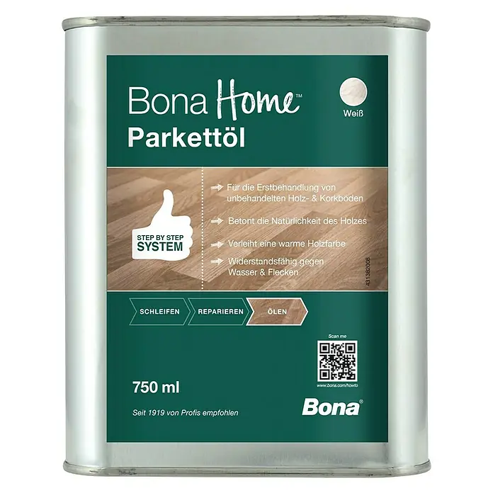 Bona Home Parkett-Öl - Weiß, 750 ml - Vorderansicht