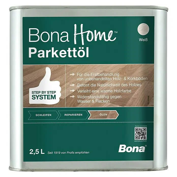 Bona Home Parkett-Öl - Weiß, 2,5 l - Vorderansicht