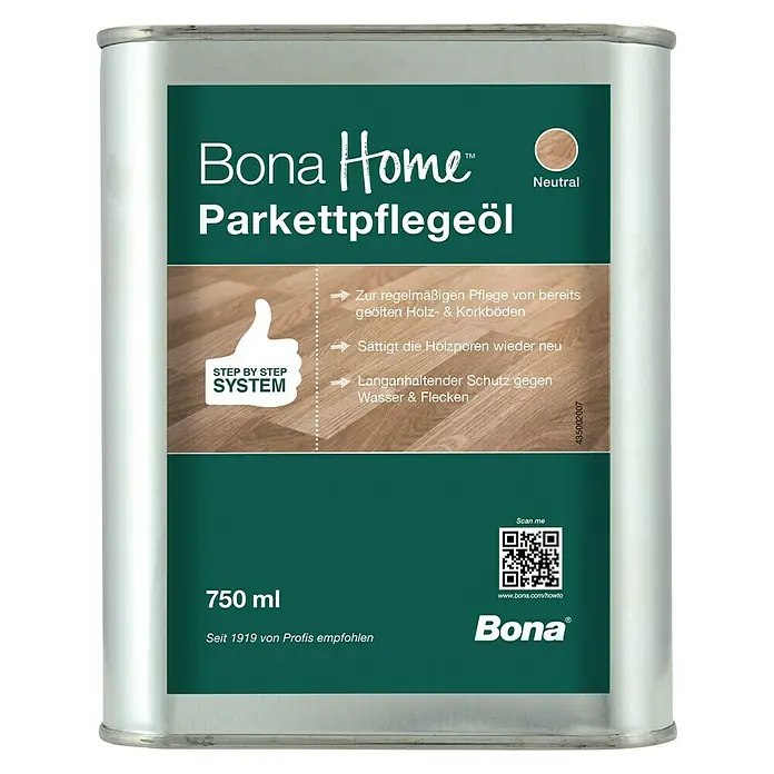 Bona Home Parkett-Pflegeöl - Neutral, 750 ml - Vorderansicht