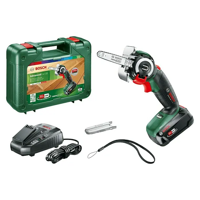 Bosch 18 V Power for All Sierra NanoBlade AdvancedCut 18 - Número de revoluciones de marcha en vacío: 7.000 r.p.m., 18 V, 1 batería - Vista angular