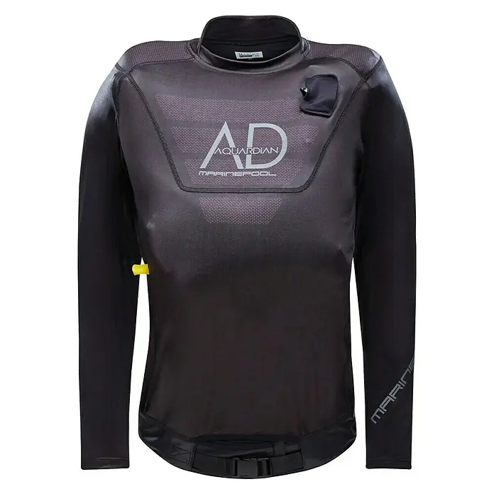 Marinepool UV-Shirt 50N AQUARDIAN PRO - M/S, Schwarz - Vorderansicht