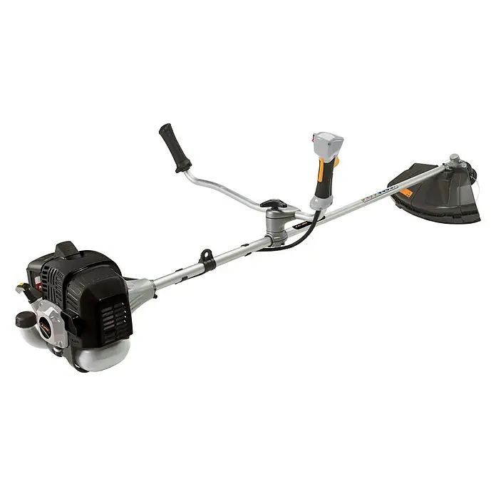Alpina Desbrozadora de gasolina ABR 42 D - 1,25 kW, Ancho de corte: Hilos de 45 cm/cuchilla de 25,5 cm - Vista angular