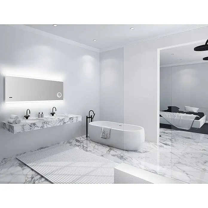 DSK LED-Lichtspiegel Silver Shine 2.0 - 160 x 70 cm, Berührungssensor - Stimmungsaufnahme