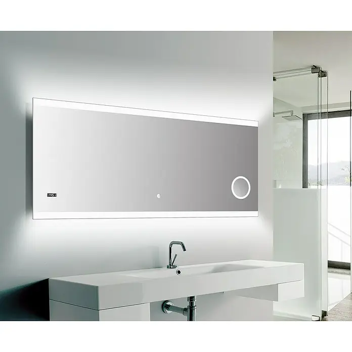 DSK LED-Lichtspiegel Silver Shine 2.0 - 160 x 70 cm, Berührungssensor - Stimmungsaufnahme