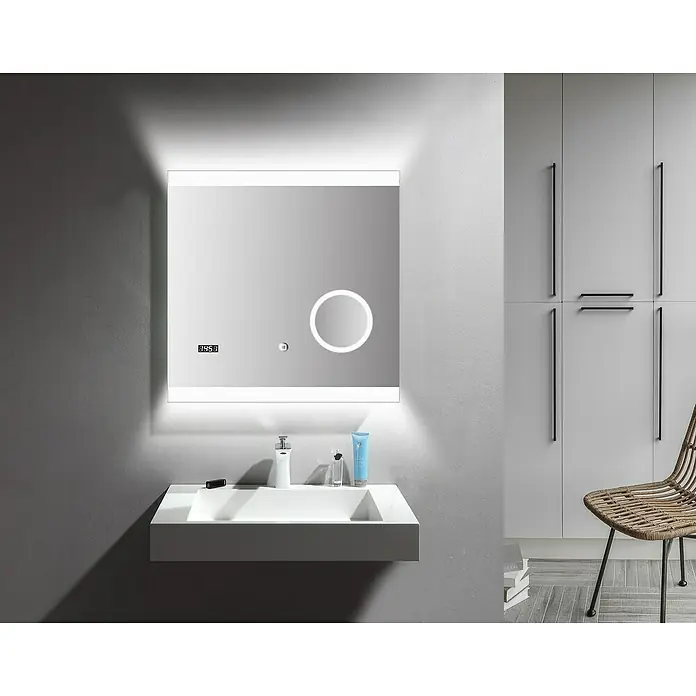 DSK LED-Lichtspiegel Silver Shine 2.0 - 60 x 60 cm, Berührungssensor - Stimmungsaufnahme