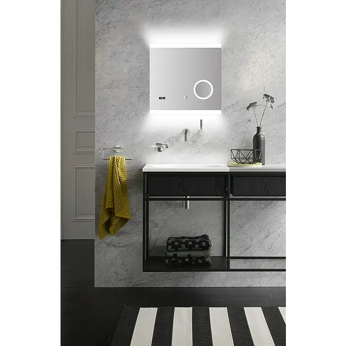 DSK LED-Lichtspiegel Silver Shine 2.0 - 60 x 60 cm, Berührungssensor - Stimmungsaufnahme