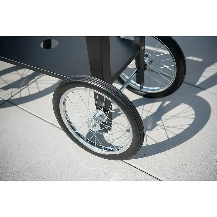 Herstera_Garden Kräuterhochbeet Wheels - L x B x H: 186 x 50 x 80 cm, Schwarz - Detailaufnahme