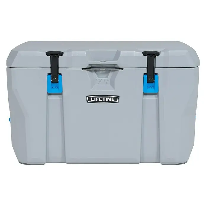 Lifetime Kühlbox - L x B x H: 47 x 76 x 47 cm, Grau, 73 l - Vorderansicht
