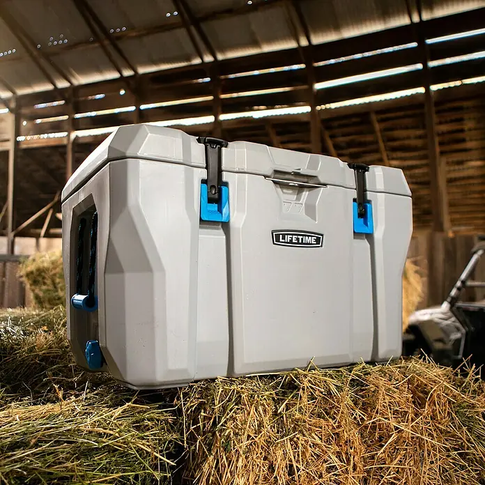 Lifetime Kühlbox - L x B x H: 47 x 76 x 47 cm, Grau, 73 l - Stimmungsaufnahme